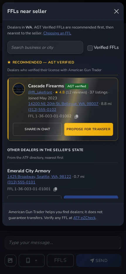 FFL Referrals - Mobile view
