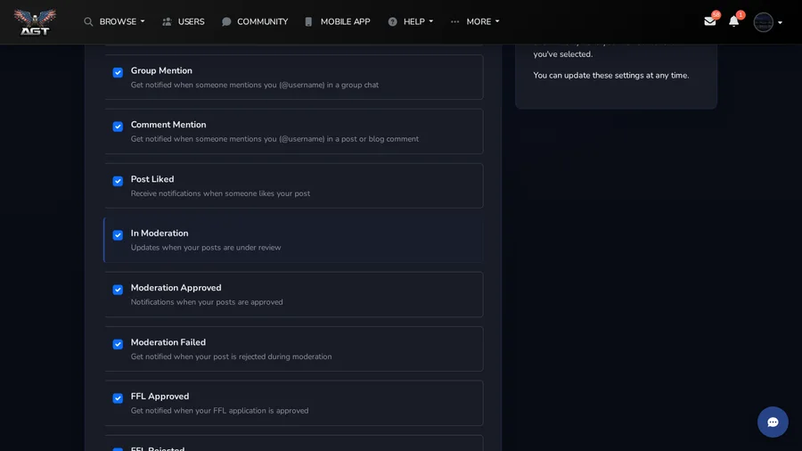 Notification Preferences