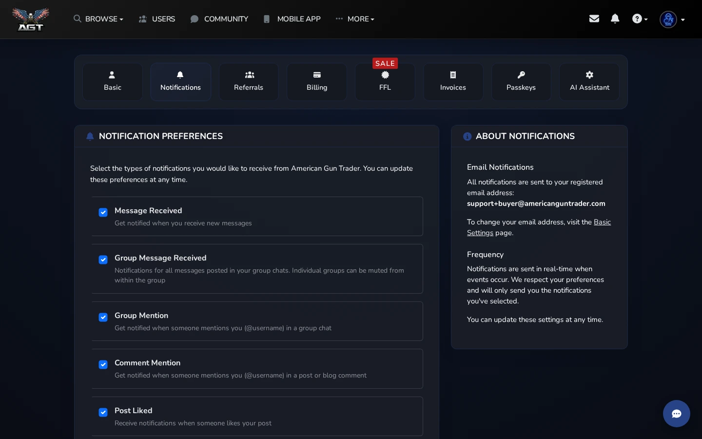 Notification Settings